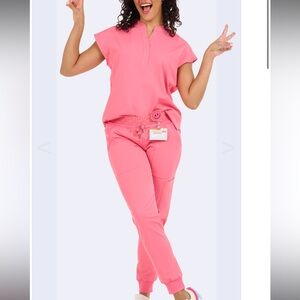 Zavate Apparel Ava Therese XS SCRUBS Sorbet TOP & BOTTOM Set